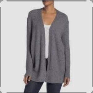 Madewell Cozy Walker Grey Open Front Cardigan Sweater